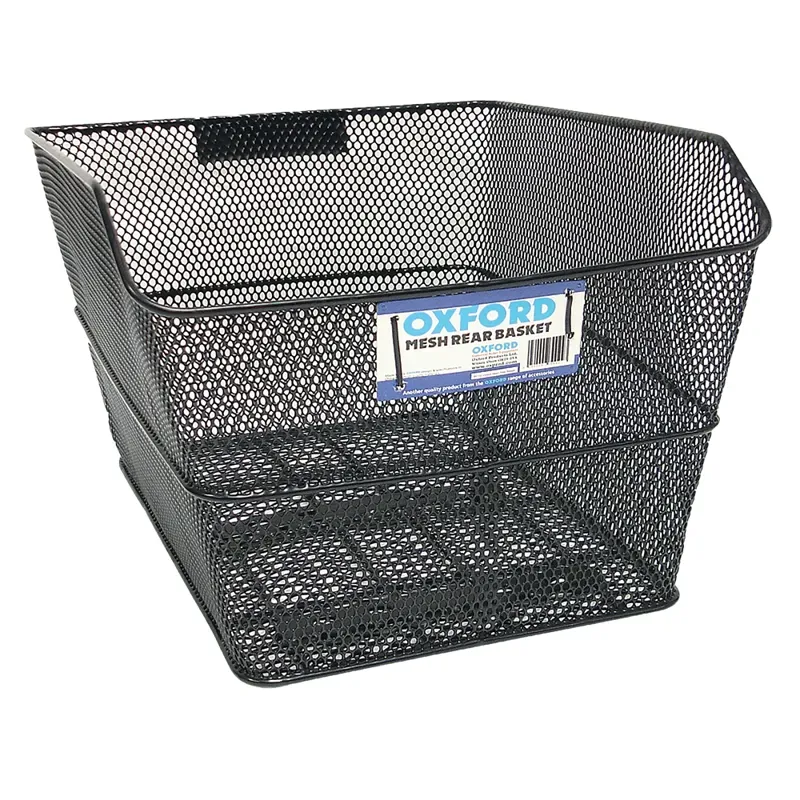 Oxford Rear Wire Basket with Fittings in Black