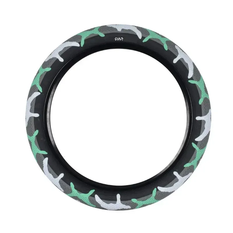Cult X Vans 20x2.4-inch Clincher Wire Tire in Teal Camo/Black