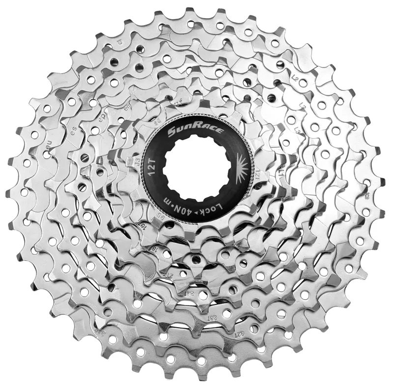 Sunrace and Sturmey Archer 11-36t 9 Speed MTB Cassette in Silver