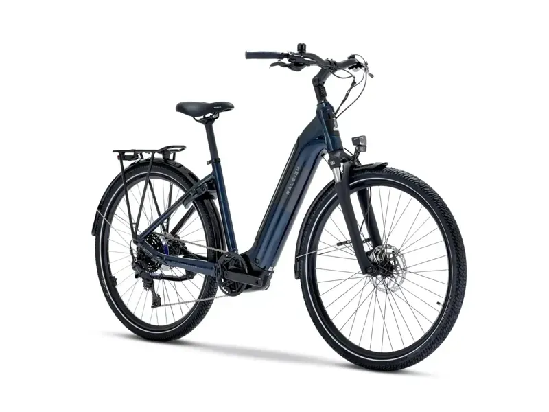 Raleigh Motus Low Step Derailleur Gear E-Hybrid Bike in Night Blue-1