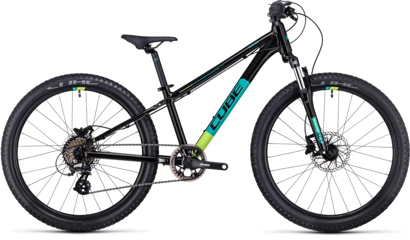 Cube Acid 240 Disc Children's Bike in Black/Green