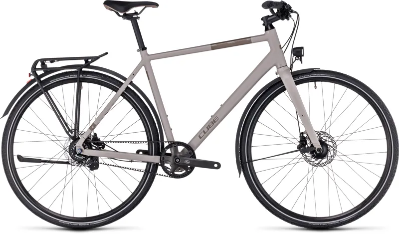 Cube Travel EXC Hybrid Bike in Oatgrey/Taupe-1