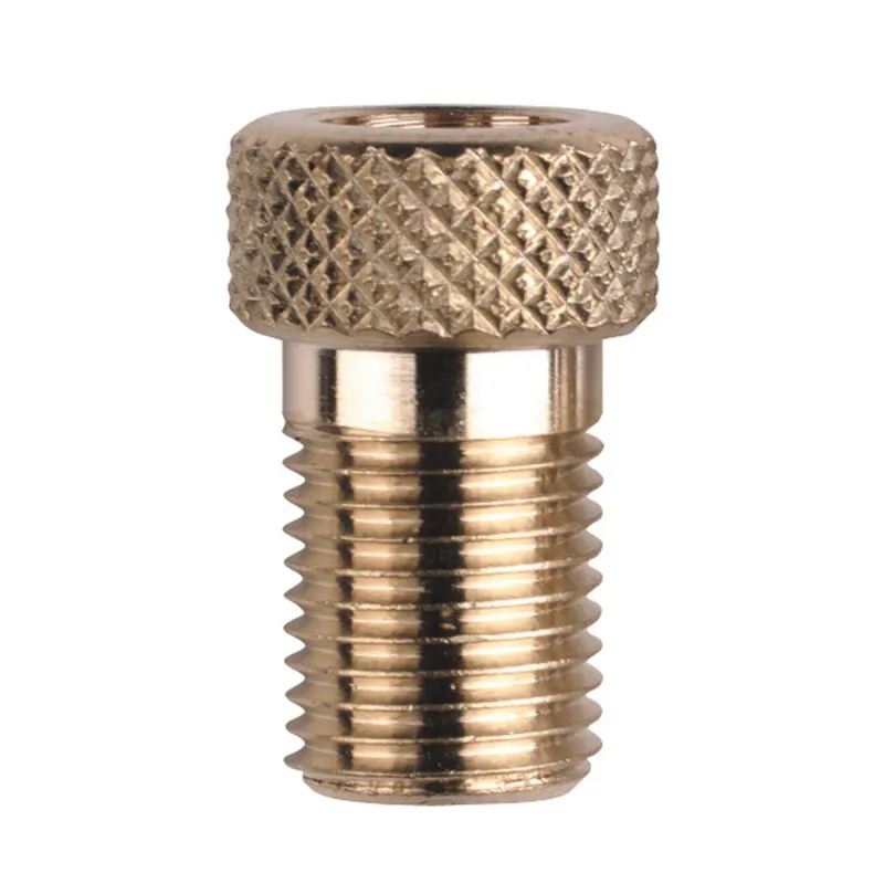 Weldtite Brass Presta Valve Adaptor in Gold